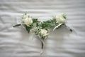 Corsage flowers for a wedding for groom and best man Royalty Free Stock Photo