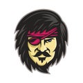 Corsair With Eye Patch Mascot