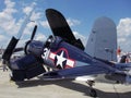 Corsair Fighter Plane at the Airshow Royalty Free Stock Photo