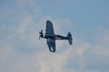 Corsair World War II airplane during an air show