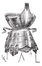 Corselet of iron vintage engraving Royalty Free Stock Photo