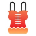 Corset flat icon. Lingerie color icons in trendy flat style. Underwear gradient style design, designed for web and app