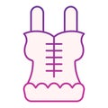 Corset flat icon. Lingerie purple icons in trendy flat style. Underwear gradient style design, designed for web and app