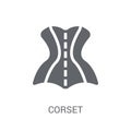 Corset icon. Trendy Corset logo concept on white background from