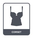 corset icon in trendy design style. corset icon isolated on white background. corset vector icon simple and modern flat symbol for