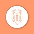 Corset lingerie color glyph icon. Pictogram for web page.