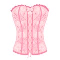 corset made of pink lace.