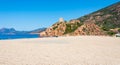 Corsica beach in park Scandola Royalty Free Stock Photo