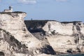 Corsica, Bonifacio, lighthouse, Strait of Bonifacio, beach, Mediterranean Sea, limestone, cliff, rocks, Bouches de Bonifacio