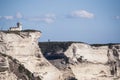 Corsica, Bonifacio, lighthouse, Strait of Bonifacio, beach, Mediterranean Sea, limestone, cliff, rocks, Bouches de Bonifacio