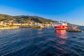 Corsica Ferry terminal in the harbour of Bastia on Corsica island