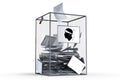 Corsica - flag on ballot box and voices Royalty Free Stock Photo