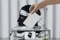 Corsica flag, hand dropping ballot card into a box - voting/ election concept Royalty Free Stock Photo