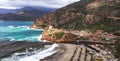 Corsica island beaches and nature scenery. Porto Ota, France Royalty Free Stock Photo
