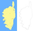 Corsica island map - cdr format