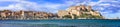 Calvi, - beautiful coastal town in Corsica. panorama with fortress