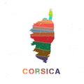 Corsica map design.