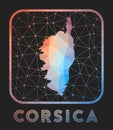 Corsica map design.