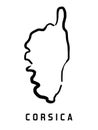 Corsica map shape