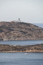 Calvi, Revellata lighthouse, beach, Pointe De La Revellata, skyline, Corsica, Haute Corse, France, Europe, island Royalty Free Stock Photo