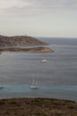 Calvi, Revellata lighthouse, beach, Pointe De La Revellata, skyline, Corsica, Haute Corse, France, Europe, island Royalty Free Stock Photo
