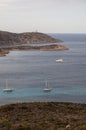 Calvi, Revellata lighthouse, beach, Pointe De La Revellata, skyline, Corsica, Haute Corse, France, Europe, island Royalty Free Stock Photo