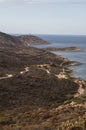 Calvi, Revellata lighthouse, beach, Pointe De La Revellata, skyline, Corsica, Haute Corse, France, Europe, island Royalty Free Stock Photo