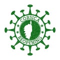 Corsica Reopening Stamp.