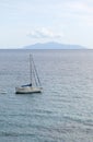 Capraia, sailboat, Corsica, Corse, Cap Corse, Upper Corse, France, Europe, island, summer, Royalty Free Stock Photo