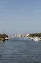 Saint Florent, San Fiorenzo, skyline, marina, Haute-Corse, Corsica, France, island, Europe Royalty Free Stock Photo