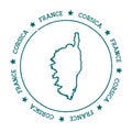Corsica vector map.
