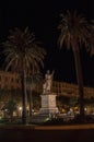 Bastia, Corsica, Cap Corse, night, skyline, monument, Napoleon I, Napoleon Bonaparte