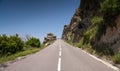 Corsican narrow scenic roads Royalty Free Stock Photo