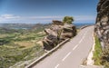 Corsican narrow scenic roads Royalty Free Stock Photo