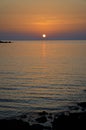 Corsican Sunset at the beach Royalty Free Stock Photo