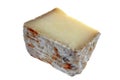Corsican tomme isolated on white Royalty Free Stock Photo