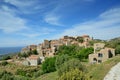 Corsican town Pigna on the mountain top Royalty Free Stock Photo