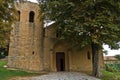 Corsignano church is a 12th century romanesque church at Pienza, Siena province, Tuscany Royalty Free Stock Photo