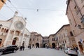 Corso Duomo and facade of Modena Cathedral, Italy Royalty Free Stock Photo