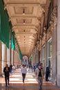 Corso Vittorio Emanuele II , formerly the Servi lane, is one of the most important streets in the center of Milan, Italy Royalty Free Stock Photo