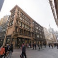 Corso Vittorio Emanuele II , formerly the Servi lane, is one of the most important streets in the center of Milan, Italy Royalty Free Stock Photo