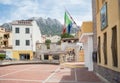 Corso Vittorio Emanuele II and Piazza Moro, in Oliena, Nuoro, Sardinia, Italy, Europe