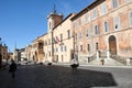 Corso Vittorio Emanuele in the medieval town of Tarquinia in Italy