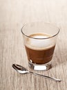 Cortado coffee drink in glass Royalty Free Stock Photo