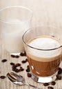 Cortado coffee drink in glass Royalty Free Stock Photo
