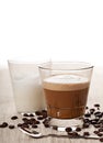 Cortado coffee drink in glass Royalty Free Stock Photo
