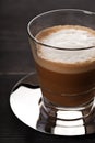 Cortado coffee drink in glass