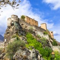 Corte - Corsica, view with citadel Royalty Free Stock Photo