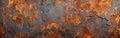 Corten Steel Stone Texture Background - Rustic Grunge Orange Brown Metal Panorama Banner Royalty Free Stock Photo