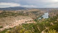 Cortes de pallas city and jucar river in Ayora-cofrentes valley